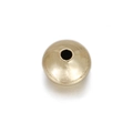 Polished gold round metal spacer bead with center hole for DIY bracelet making - Smooth Round Bead Spacer Style (YSN086-07)