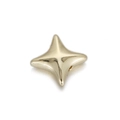 Polished gold four-pointed star charm bead for DIY jewelry making and crafting - Polished Four-Pointed Star Style (YSN086-11)