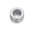 Vintage silver plated round charm bead with inlaid square zirconia for DIY jewelry - Silver Square Rhinestone Circle Style (YSN086-14)