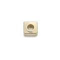 Square gold geometric spacer bead with center hole for DIY jewelry making and crafts - Gold Square Center Hole Style (YSN086-17)