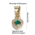 Dettaglio del ciondolo a cuore vintage in rame con pietra verde e corona reale - Stile Corona Gemma Verde (8)
