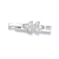 Zilveren bloem sluiting met zirkonia voor DIY kettingen en armbanden sieraad - Zilveren Strass Bloem Stijl (YSN098-10)