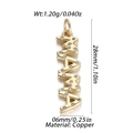 Copper MAMA letter pendant with white crystal inlay for Mother's Day necklaces - Rhinestone Vertical MAMA (10)