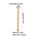 Antiek koperen rechthoekige staaf hanger voor DIY sieraden maken 55mm lang - Bronzen Staaf (125-11)