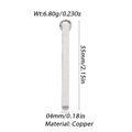 Slanke zilveren koperen staafhanger 55mm lang met matte afwerking voor sieraden - Zilveren Staaf (125-12)