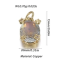 Champagne zircon star pendant in copper finish for DIY jewelry making 15x9mm - Gold Champagne Oval Star Style (YSN144-14)