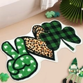 Detail of soft clover rug with St. Patrick's Day patterns and festive decorations - St. Patrick's Day Style 8