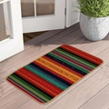 Dettaglio del tappeto bohémien in terra di diatomee con motivi colorati e antiscivolo - 40*60cm / Etnico Messicano