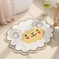 Cute cartoon lamb faux cashmere rug with non-slip backing for living room and bedroom decor - 60*90cm / Skin-Friendly Fleece / Sheep Pattern (MJXK94-1)