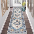 Detalle de alfombra pasillera bohemia con patrones persas y base antideslizante duradera - Alfombra De Pasillo Bohemia 6.7-3 / 40*60cm (Terciopelo Suave)