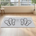 Tapis de fitness gris pour squats avec guide de positionnement et cibles musculaires - Terre de Diatomée / Gris (Style 04)
