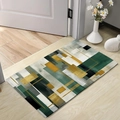 Detail of diatom mud mat with abstract geometric patterns and textured surface - 40x60cm (Diatomite) / Abstract Modern Art