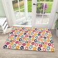 Detail of floral diatom mud mat with colorful flower patterns for entryway use - 40x60cm (Diatomite) / Vintage Fashion Flowers