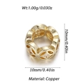 Gold plated 10mm flower coin spacer bead in polished copper for DIY jewelry making - Golden Coin Hollow Spacer Bead (YSD016-5)