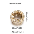 14k gold plated copper flower charm bead with tiny zircons for DIY jewelry making - Gold Hollow Floral Spacer Bead (YSD016-7)