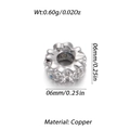 6mm 14k gold-filled flower coin spacer bead in silver copper for DIY jewelry making - Silver Small Flower Spacer Bead (YSD016-12)