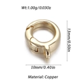 14k gold plated copper spring ring clasp connector for necklace and bracelet DIY - 13mm Golden Spring Ring Clasp (YSD016-14)