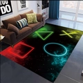 Tappeto neon con simboli controller di gioco 3D per soggiorno con sfondo galassia - Macchine Da Gioco Transfrontaliere - 3 / 60*90cm