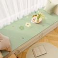 Waterproof leather balcony bay window mat with light green floral pattern and Flower text - 40*120cm / Light Green Floral (ins风飘窗垫-1)