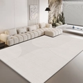 Modern minimalist off-white living room rug with concentric zen circle patterns - SJ-4