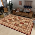 Tapis persan rectangulaire vintage aux motifs géométriques pour salon de style classique - Style Patchwork Géométrique Multicolore (3) / 50*80cm
