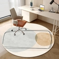 Tappeto rotondo moderno con motivi geometrici astratti per studio e camera da letto - 60x60 / Stile Rotondo Lusso Leggero 3 (圆形轻奢-3)