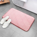 Tappetino da bagno rosa a righe in velluto corallo con superficie assorbente morbida - Rosa / 40*60cm (Standard Dot Bottom)