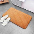 Tappetino da bagno a strisce in pile corallo giallo marrone morbido e assorbente - Cachi / 40*60cm (Standard Dot Bottom)