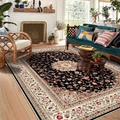 Classic Persian style rug with ornate medallion pattern on wooden floor in living room - 50x80cm / Style 4 (Uzmans-4)
