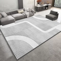 Alfombra geométrica minimalista con líneas 3D para decoración de salón moderno - Serie 2 / 80*120CM