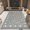 Vintage Perserteppich in Blau und Weiß mit klassischen orientalischen Blumenmustern - 50x80cm Waschbar Hohe Dichte / Persischer Teppich Muster 3