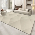 Minimalistisch Japans vloerkleed in crèmewit met 3D geometrische gesneden texturen - Rzzy-ryojun / 50*80 Cm [voetmat]