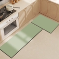 Juego de alfombrillas de cocina de tierra de diatomeas verde salvia, antideslizante - Verde Matcha