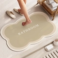 Tappetino da bagno assorbente in fango di diatomee con scritte e design antiscivolo - Piccolo Tappetino di Drenaggio / Palo-3 / 30*40cm