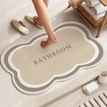 Tappetino da bagno minimalista in farina fossile a forma di nuvola antiscivolo e assorbente - Piccolo Tappetino di Drenaggio / Palo-4 / 30*40cm