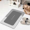 Tappetino da bagno grigio assorbente con scritta HOME e fondo antiscivolo per la casa - Grigio Chiaro - HOME (Rettangolo)