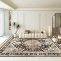 Persian style rug with vintage medallion pattern shown in a modern living room setting - 50x80cm / BSoo4 Pattern