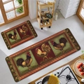 Vintage keukentapijtset met haanmotief, antislip en rustieke landelijke stijl lopers - Boerderij Haan Stijl 7