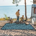 Blauw geometrisch picknickkleed voor outdoor camping en strand vrijetijdsbesteding - 50x80cm / Cyaanblauw Geometrisch (Geometrische Camping-10)