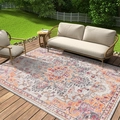 Couverture de pique-nique bohème sur terrasse en bois avec meubles en rotin modernes - Motif Hao Bo-5