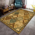 Classic Persian style geometric pattern rug in brown and blue for living room decor - 40*60cm / SBT Persian-1