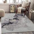 Detailed view of modern abstract ink pattern rug with thick texture and clean edges - Sbt-rz07 / 40*60cm (Skin-friendly Velvet)