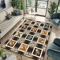 Vintage American style patchwork rug with owl patterns for living room decor - 40x60 / Retro Owl Style (SSBT-Q4)