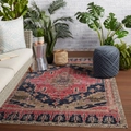 Macro detail of Bohemian area rug with distressed oriental medallion pattern on wood floor - Bxmy-3 / 50*80cm【Skin-friendly Velvet】