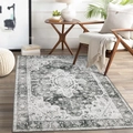 Detail of bohemian rectangular rug with vintage pattern and durable woven texture - Mjx Persian-5 / 50*80cm【Skin-friendly Velvet】