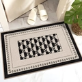 Detailed view of modern geometric doormat with non-slip texture on light floor tiles - French Affordable Luxury - 15 / 40*60cm【Skin-friendly Velvet】