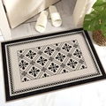 French luxury indoor mat with geometric floral patterns and non-slip weave texture - French Affordable Luxury - 16 / 40*60cm【Skin-friendly Velvet】