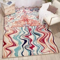 Bohemian area rug with geometric patterns on wood floor in cozy living room - 40*60cm / Bohemian Style 1