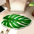 Leaf-shaped non-slip diatom mud bath mat with monstera pattern for bathroom decor - 40*60cm (Diatom Mud Rubber Base) / Leaf 2