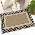 French luxury beige and black heart-patterned entryway mat with non-slip texture - French Affordable Luxury - 8 / 40*60cm【Skin-friendly Velvet】
